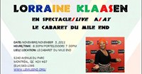 Lorraine Klaasen at Cabaret du Mile End - 2011-11-05
