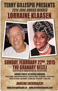 Terry Gillespie Presents 2014 Juno Award Winner Lorraine Klaasen - Vankleek Hill, ON, 2015-02-22